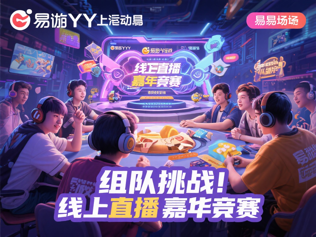 易游YY上定期举办各种游戏相关的互动活动，比如组队